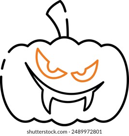 Pumpkin Faces Icon - Showcasing Carved Halloween Expressions
