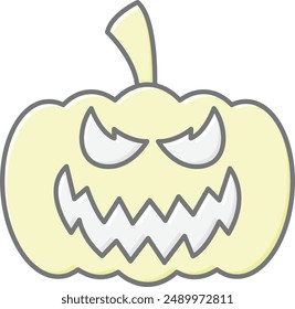 Pumpkin Faces Icon - Showcasing Carved Halloween Expressions