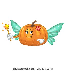 Pumpkin Fairy with Magic Wand.