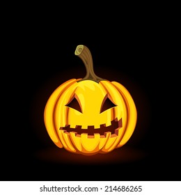 pumpkin for fear and scary holiday design. Vector illustrations