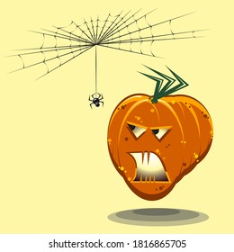 Pumpkin feeling angry with Spider.