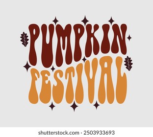 Festival de calabaza, camiseta de otoño, camiseta divertida de Acción de Gracias de otoño Diseño de camiseta de calabaza, diseño de otoño, Diseños de calabaza