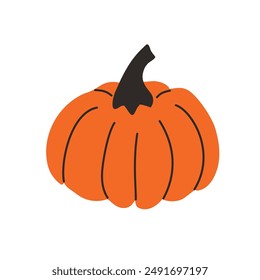 Pumpkin flat icon on white background for web and mobile design