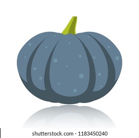 Pumpkin flat icon. Sign of halloween. Thanksgiving pictogram collection fall farm harvest, closeup squash, vegetable. Simple pumpkin cartoon colorful icon symbol isolated on white. Vector Illustration