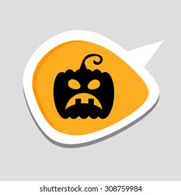 Pumpkin flat icon, vector