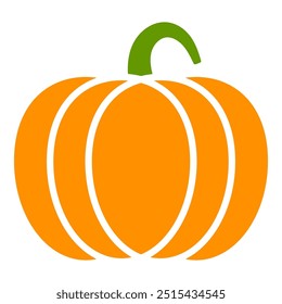 Iconos planos de calabaza sobre un fondo blanco