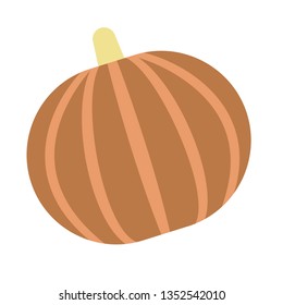 Pumpkin flat illustration on white