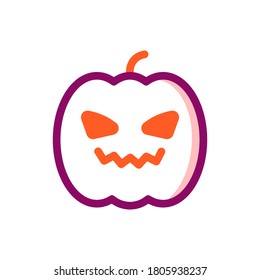 pumpkin flat outline halloween icon