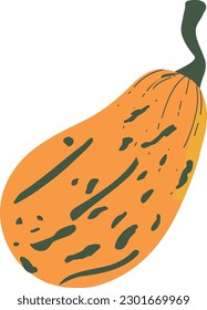 Pumpkin flat pattern for decoration.