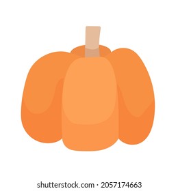 Pumpkin. Flat simple vector illustration.