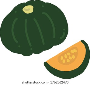 pumpkin flat vector icon illustration