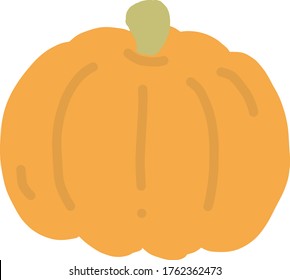 pumpkin flat vector icon illustration