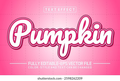 Pumpkin font Text effect editable