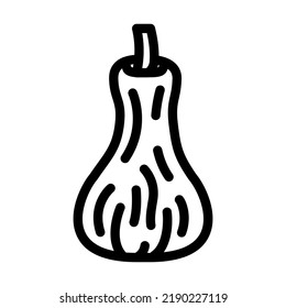 pumpkin food ripe line icon vector. pumpkin food ripe sign. isolated contour symbol black illustration