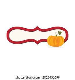 Pumpkin frame- Autumn theme, vector artwork