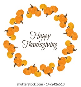 Pumpkin frame for thanksgiving design.  Vector illustration for design and web.