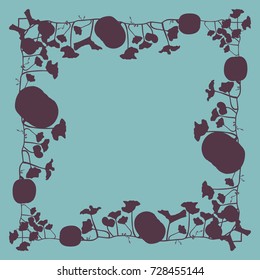 Pumpkin frame vector background abstract card or banner