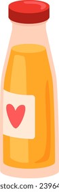 Calabaza Jugo Fresco En La Ilustración Del Vector De Botellas