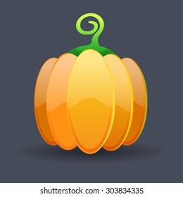 Pumpkin Fresh on dark background. Vector illustration