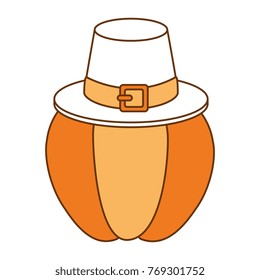 pumpkin fresh with thanksgiving hat