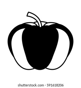 pumpkin fresh vegetable isolated icon