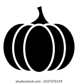 pumpkin fruit halloween icon flat vector illustration