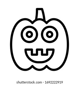 Pumpkin fruit icon outline vector design