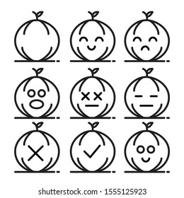 pumpkin fruit icon psck for your ilustration