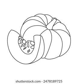 pumpkin fruit icon vector illustration design