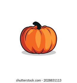 Logo de la fruta de la calabaza color naranja