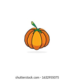 pumpkin fruit logo is very simple