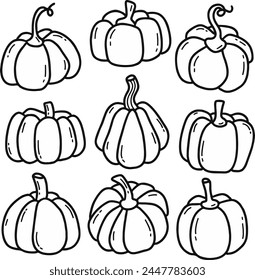 pumpkin fruit vegetable doodle fall