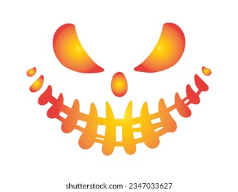 Pumpkin or Ghost Halloween Scary Face