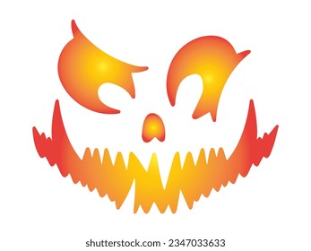 Pumpkin or Ghost Halloween Scary Face