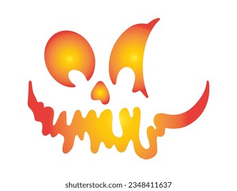 Pumpkin or Ghost Halloween Scary Face