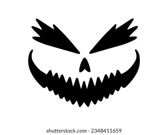 Pumpkin or Ghost Halloween Scary Face