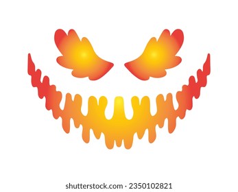 Pumpkin or Ghost Halloween Scary Face