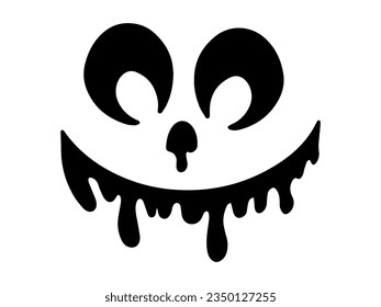 Pumpkin or Ghost Halloween Scary Face