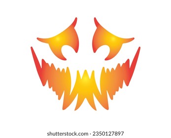 Pumpkin or Ghost Halloween Scary Face