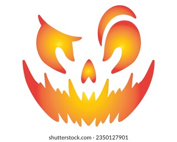 Pumpkin or Ghost Halloween Scary Face