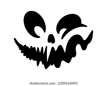 Pumpkin or Ghost Halloween Scary Face