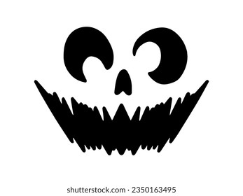 Calabaza o fantasma Halloween Cara aterradora