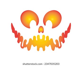 Pumpkin or Ghost Halloween Spooky Face