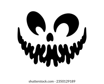 Pumpkin or Ghost Halloween Spooky Face