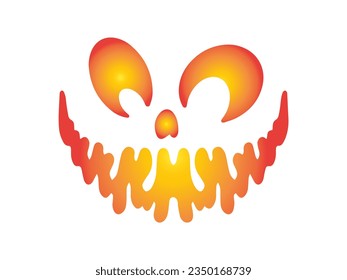 Pumpkin or Ghost Halloween Spooky Face
