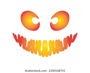Pumpkin or Ghost Halloween Spooky Face
