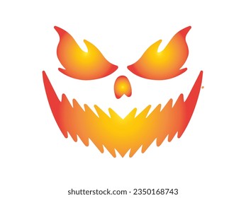 Pumpkin or Ghost Halloween Spooky Face