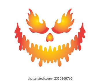Pumpkin or Ghost Halloween Spooky Face