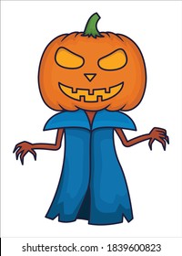 Pumpkin ghost when Halloween night comes. Halloween night comes and pumpkin ghosts appear. The appearance of pumpkin ghosts when Halloween has come in October