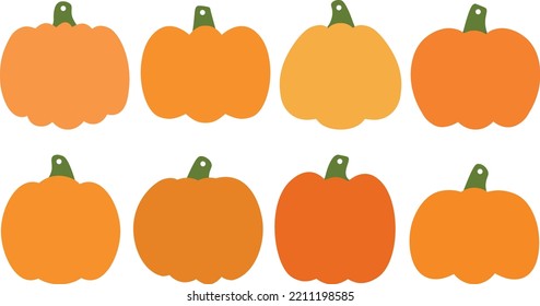 Pumpkin gift tags templates vector illustration